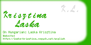 krisztina laska business card